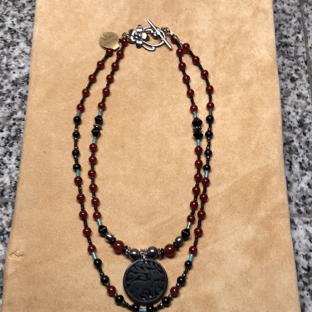 Double Stranded Handcrafted Natural Gemstone Neck… - image 2